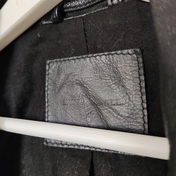 Allsaints kushiro black leather jacket - Picture 4 of 9